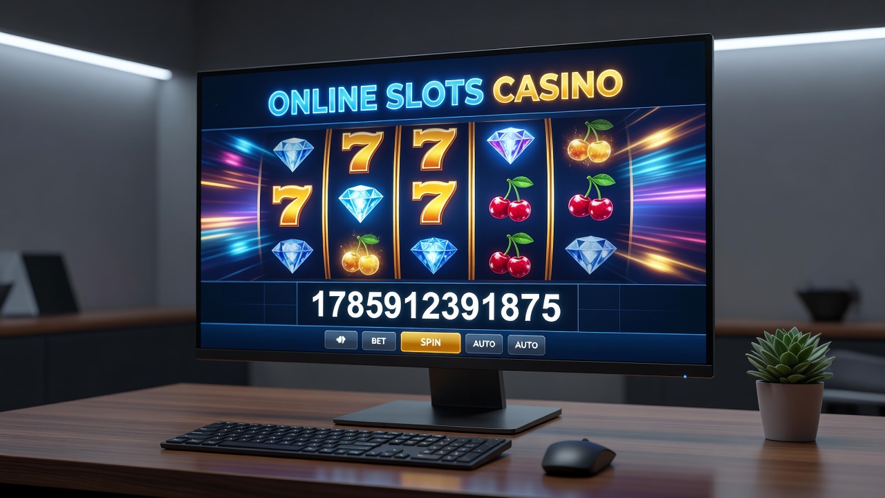 Live casino floor transitioning to digital screens with players engaging in online slot sessions